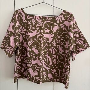 Astrology Print Linen-Blend Shirt by Princess Highway